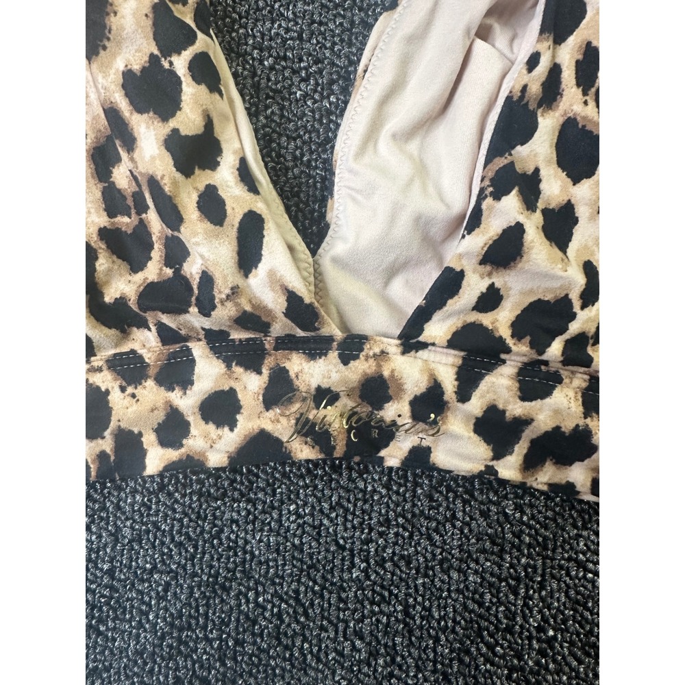 Victoria Secret Leopard Print Wireless V-Neck Bralette Large - Picture 5 of 7